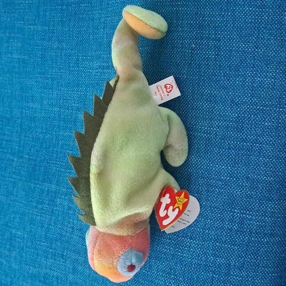 Iggy ty Colorful Plush Chameleon Toy 1997 - Picture 8 of 8